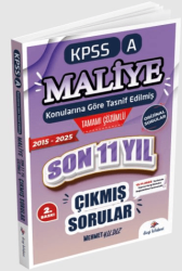 2026 Kpss A Maliye Konularına Göre Tasnif Edilmiş Son 11 Yıl Tamamı Çözümlü Orijinal Çıkmış Sorular 2016-2025 - Dizgi Kitap