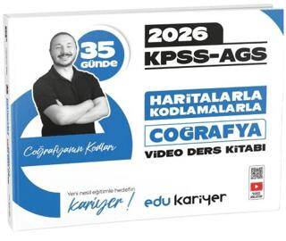 2026 KPSS-AGS 35 Günde Haritalarla Kodlamalarla Coğrafya Video Ders Kitabı - 1