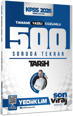 2026 KPSS AGS Son Viraj Serisi Tarih Tamamı Yazılı Çözümlü 500 Soruda Genel Tekrar Kampı - 1