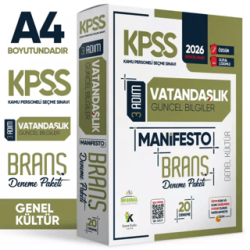 2026 KPSS Genel Kültür 3 Adım Vatandaşlık Manifesto Dijital Çözümlü 20`li Branş Denemesi - İnformal Yayınları