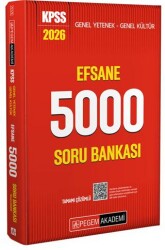 2026 KPSS Genel Yetenek Genel Kültür Efsane 5000 Tamamı Çözümlü Soru Bankası - Pegem Akademi Yayıncılık
