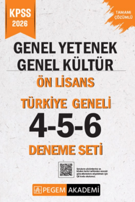 2026 KPSS Genel Yetenek Genel Kültür Ön Lisans Tamamı Çözümlü Türkiye Geneli 4-5-6 3`lü Deneme Seti - 1