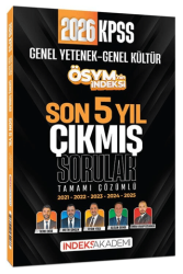 2026 KPSS Genel Yetenek Genel Kültür ÖSYM nin İndeksi Çıkmış Sorular Son 5 Yıl Çözümlü - İndeks Akademi Yayıncılık