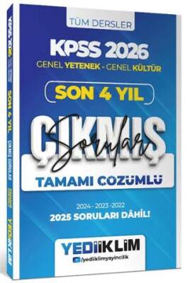 2026 KPSS Genel Yetenek Genel Kültür Son 4 Yıl Tamamı Çözümlü Çıkmış Sorular - 1