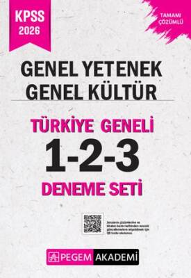 2026 KPSS Genel Yetenek Genel Kültür Tamamı Çözümlü Türkiye Geneli 1-2-3 3`lü Deneme Seti - 1