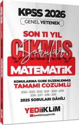 2026 KPSS Genel Yetenek Matematik Konularına Göre Tamamı Çözümlü Son 11 Yıl Çıkmış Sorular - 1