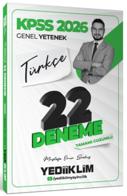 2026 KPSS Genel Yetenek Türkçe Tamamı Çözümlü 22 Deneme Sınavı - 1