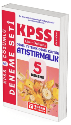 2026 KPSS Lise Önlisans Tamamı Çözümlü Atıştırmalık 5 Deneme - 1