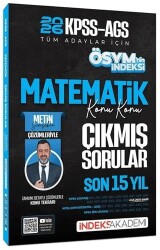 2026 KPSS MEB-AGS Matematik ÖSYM`nin İndeksi Çıkmış Sorular Son 15 Yıl Konu Konu Çözümlü - İndeks Akademi Yayıncılık