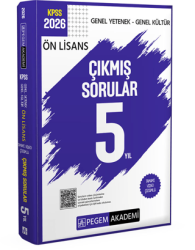 2026 KPSS Ön Lisans Genel Yetenek Genel Kültür Tamamı Video Çözümlü Çıkmış Sorular 5 Yıl - Pegem Akademi Yayıncılık