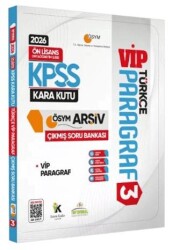 2026 KPSS Önlisans-Ortaöğretim Türkçenin Kara Kutusu Paragraf 3 VİP ÖSYM Çıkmış Soru Bankası - Karakutu Yayın