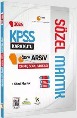 2026 KPSS Sözel Mantık Kara Kutu ÖSYM Çıkmış Soru Havuzu Bankası Konu Özetli Dijital Çözümlü - 1