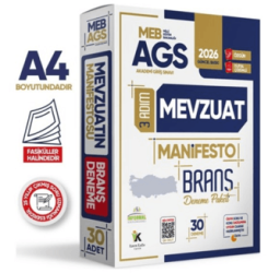 2026 MEB AGS 3 Adım Mevzuat Manifesto Branş Deneme Paketi 30lu Fasikül Seti Özgün Dijital Çözümlü - İnformal Yayınları