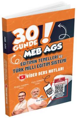 2026 MEB-AGS 30 Günde Eğitimin Temelleri ve Türk Milli Eğitim Sistemi Video Ders Notları - 1