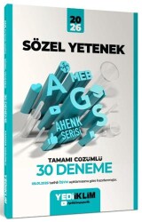 2026 MEB-AGS Ahenk Sözel Yetenek Tamamı Çözümlü 30 Deneme - Yediiklim Yayınları