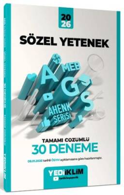 2026 MEB-AGS Ahenk Sözel Yetenek Tamamı Çözümlü 30 Deneme - 1