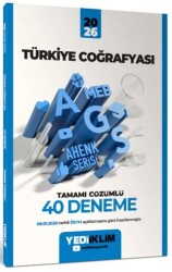 2026 MEB-AGS Ahenk Türkiye Coğrafyası Tamamı Çözümlü 40 Deneme - Yediiklim Yayınları