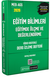 2026 MEB AGS Eğitim Bilimleri Eğitimde Ölçme ve Değerlendirme Video Destekli Ders İzleme Defteri - Pegem Akademi Yayıncılık
