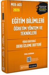 2026 MEB AGS Eğitim Bilimleri Öğretim Yöntem ve Teknikleri Video Destekli Ders İzleme Defteri - Pegem Akademi Yayıncılık