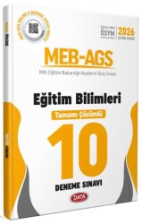 2026 MEB-AGS Eğitim Bilimleri Tamamı Çözümlü 10 Deneme Sınavı - Data Yayınları