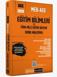 2026 MEB AGS Eğitim Bilimleri ve Türk Milli Eğitim Sistemi Konu Anlatımlı - Pegem Akademi Yayıncılık