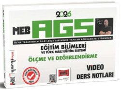 2026 MEB-AGS Eğitim Bilimleri ve Türk Milli Eğitim Sistemi Ölçme ve Değerlendirme Video Ders Notları - Yargı Yayınevi