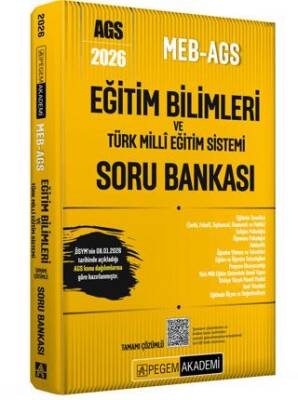 2026 MEB AGS Eğitim Bilimleri ve Türk Milli Eğitim Sistemi Tamamı Çözümlü Soru Bankası - 1