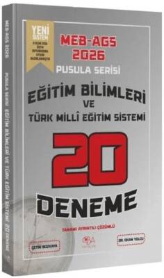 2026 MEB-AGS Eğitim Bilimleri ve Türk Eğitim Sistemi 20 Deneme Çözümlü Pusula Serisi - 1
