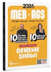 2026 MEB-AGS Eğitimin Temelleri ve Türk Milli Eğitim Sistemi, Mevzuat Bilgisi 10+10 Deneme Çözümlü - Hoca Kafası Yayınları