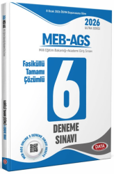 2026 MEB-AGS Fasiküllü Tamamı Çözümlü 6 Deneme Sınavı - Data Yayınları