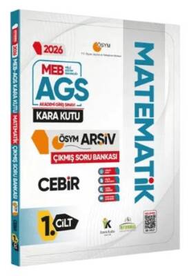 2026 MEB-AGS Matematik Kara Kutu 1.Cilt Cebir ÖSYM Çıkmış Soru Bankası Konu Özetli Dijital Çözümlü - 1