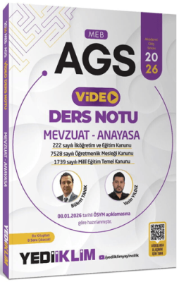 2026 MEB AGS Mevzuat ve Anayasa Video Anlatımlı Ders Notu - 1