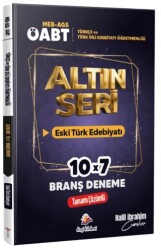 2026 MEB AGS ÖABT Altın Seri Türkçe Öğretmenliği - Türk Dili ve Edebiyatı Öğretmenliği Eski Türk Edebiyatı Tamamı Çözümlü 7 Deneme - Dizgi Kitap