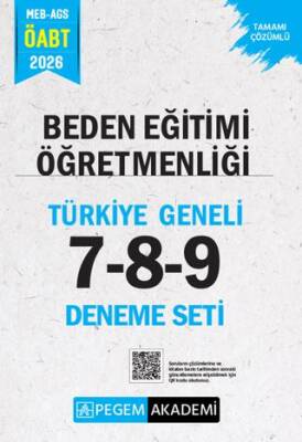 2026 MEB AGS ÖABT Beden Eğitimi Öğretmenliği Tamamı Çözümlü Türkiye Geneli 7-8-9 3`lü Deneme Seti - 1