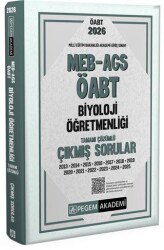 2026 MEB AGS ÖABT Biyoloji Öğretmenliği Tamamı Çözümlü Çıkmış Sorular - Pegem Akademi Yayıncılık