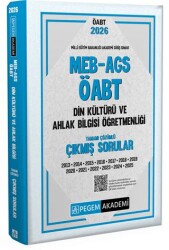 2026 MEB AGS ÖABT Din Kültürü ve Ahlak Bilgisi Tamamı Çözümlü Çıkmış Sorular - Pegem Akademi Yayıncılık