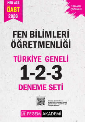 2026 MEB AGS ÖABT Fen Bilimleri Öğretmenliği Tamamı Çözümlü Türkiye Geneli 1-2-3 3`lü Deneme Seti - 1