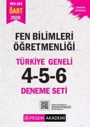 2026 MEB AGS ÖABT Fen Bilimleri Öğretmenliği Tamamı Çözümlü Türkiye Geneli 4-5-6 3`lü Deneme Seti - Pegem Akademi Yayıncılık