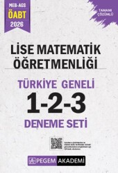 2026 MEB AGS ÖABT Lise Matematik Öğretmenliği Tamamı Çözümlü Türkiye Geneli 1-2-3 3`lü Deneme Seti - Pegem Akademi Yayıncılık