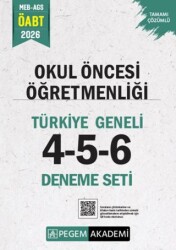 2026 MEB AGS ÖABT Okul Öncesi Öğretmenliği Tamamı Çözümlü Türkiye Geneli 4-5-6 3`lü Deneme Seti - Pegem Akademi Yayıncılık