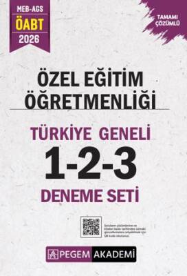 2026 MEB AGS ÖABT Özel Eğitim Öğretmenliği Tamamı Çözümlü Türkiye Geneli 1-2-3 3`lü Deneme Seti - 1