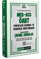 2026 MEB AGS ÖABT Psikolojik Danışma ve Rehberlik Öğretmenliği Tamamı Çözümlü Çıkmış Sorular - Pegem Akademi Yayıncılık