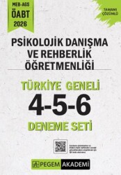 2026 MEB AGS ÖABT Psikolojik Danışma ve Rehberlik Öğretmenliği Tamamı Çözümlü Türkiye Geneli 4-5-6 3`lü Deneme Seti - Pegem Akademi Yayıncılık