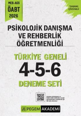 2026 MEB AGS ÖABT Psikolojik Danışma ve Rehberlik Öğretmenliği Tamamı Çözümlü Türkiye Geneli 4-5-6 3`lü Deneme Seti - 1
