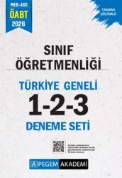 2026 MEB AGS ÖABT Sınıf Öğretmenliği Tamamı Çözümlü Türkiye Geneli 1-2-3 3`lü Deneme Seti - Pegem Akademi Yayıncılık