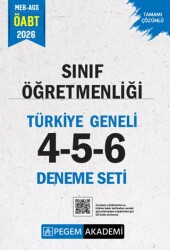 2026 MEB AGS ÖABT Sınıf Öğretmenliği Tamamı Çözümlü Türkiye Geneli 4-5-6 3`lü Deneme Seti - Pegem Akademi Yayıncılık