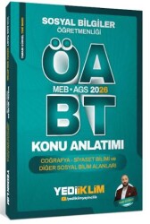 2026 MEB AGS ÖABT Sosyal Bilgiler Öğretmenliği Coğrafya Siyaset Bilimi ve Diğer Sosyal Bilim Alanları Konu Anlatımı - Yediiklim Yayınları