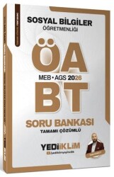 2026 MEB AGS ÖABT Sosyal Bilgiler Öğretmenliği Tamamı Çözümlü Soru Bankası - Yediiklim Yayınları