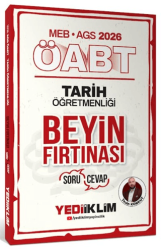 2026 MEB AGS ÖABT Tarih Öğretmenliği Beyin Fırtınası Soru Cevap - Yediiklim Yayınları