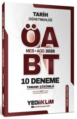 2026 MEB AGS ÖABT Tarih Öğretmenliği Tamamı Çözümlü 10 Deneme Sınavı - 1